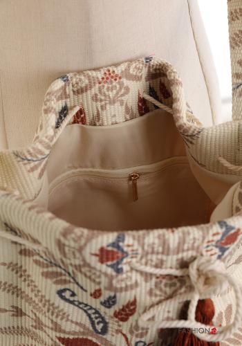 Cotton Shoulder bag with zip - ph 4