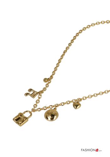 Colar regulável Padrão objetos com pingente - ph 2