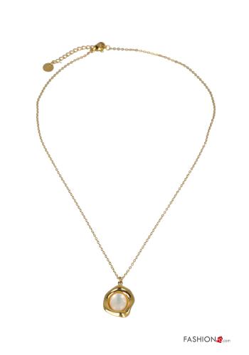 adjustable Necklace with pearls with pendant - ph 1