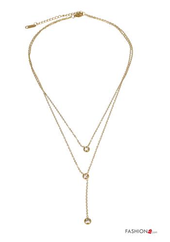 Collana regolabile con strass