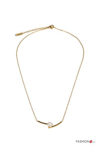 Collier ajustable avec des perles