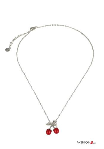 Colar regulável Padrão objetos com strass