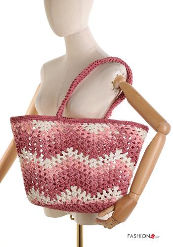 Shopper (Tote) mare uncinetto Fantasia ricamata - ph 1