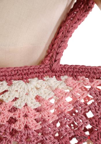 Shopper (Tote) mare uncinetto Fantasia ricamata - ph 3