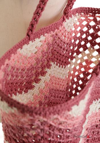 Shopper (Tote) mare uncinetto Fantasia ricamata - ph 4