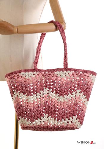 Shopper (Tote) mare uncinetto Fantasia ricamata - ph 5
