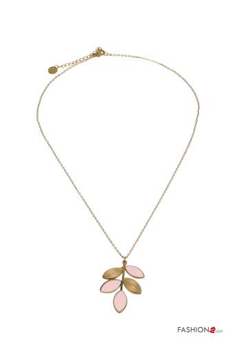 Blätterdruck verstellbarer Halskette