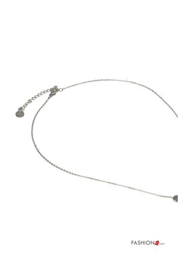 Colar estampado coração com pérolas - ph 2