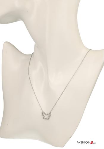 Animal motif Necklace with rhinestones - ph 3