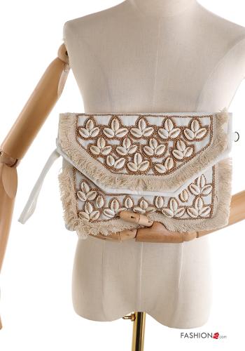 Pochette in Cotone mare con tracolla - ph 4