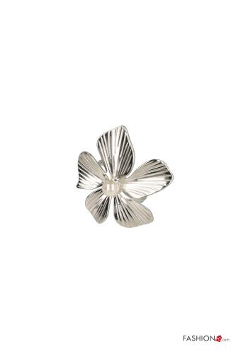 Anel Floral com pérolas - ph 1