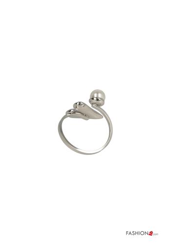 Anello regolabile con perle - ph 2