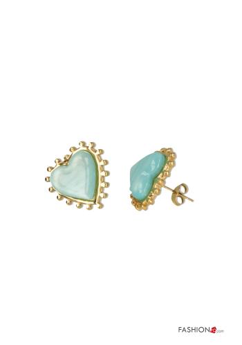 Boucles d’oreilles motif coeur
