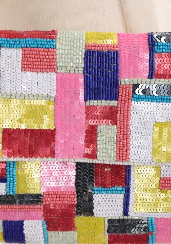 Borsa in Cotone con paillettes con zip - ph 2