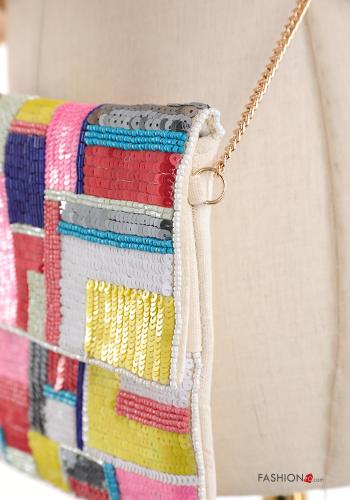 Borsa in Cotone con paillettes con zip - ph 3
