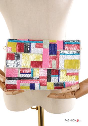 Borsa in Cotone con paillettes con zip - ph 5