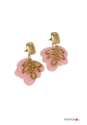 Boucles d’oreilles Imprimé feuilles