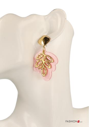 Boucles d’oreilles Imprimé feuilles - ph 3