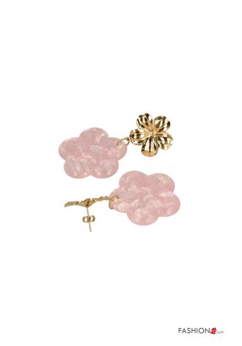 Boucles d’oreilles à Imprimé Floral - ph 2