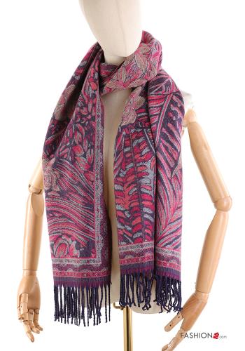 Abstract print Scarf with fringe - ph 1