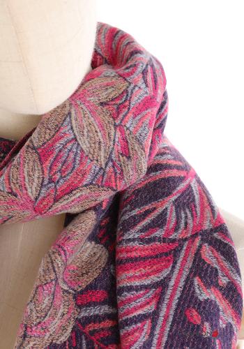 Abstract print Scarf with fringe - ph 2