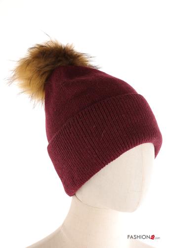Cappello costine con pelliccia