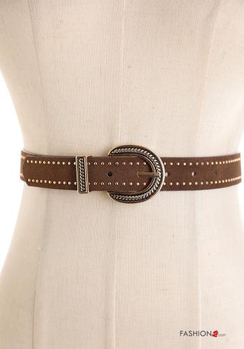 Suede with buckle Belt with studs