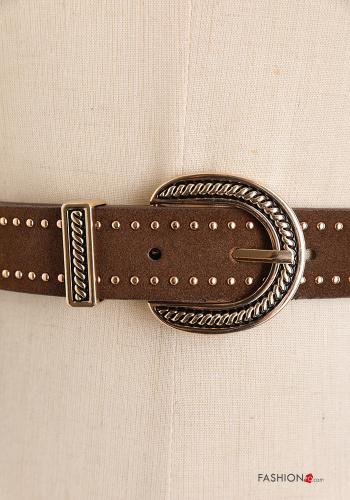 Suede with buckle Belt with studs - ph 2