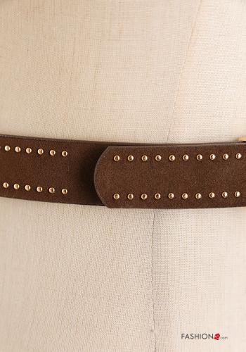 Suede with buckle Belt with studs - ph 3