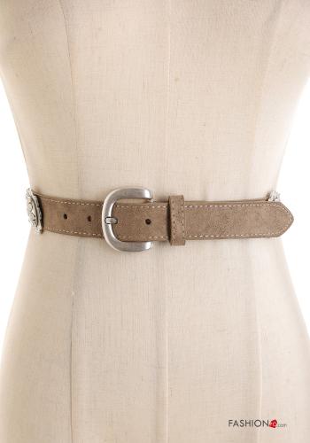 Cintura con fibbia camoscio regolabile - ph 1