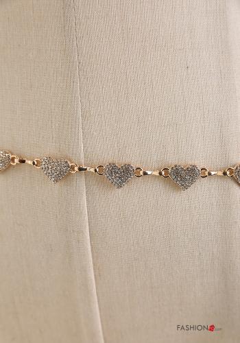 Cintura regolabile Fantasia cuore con strass - ph 2