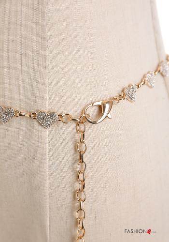 Cintura regolabile Fantasia cuore con strass - ph 3