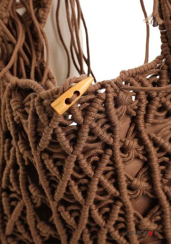 Strand Tasche aus Baumwolle mit Fransen - ph 2