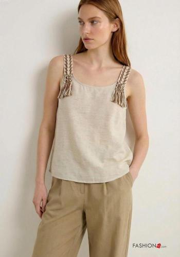 Top sín mangas de Lino