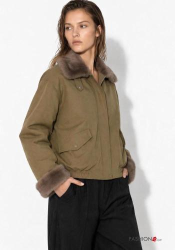 Ecological Fur Bomber Jacket