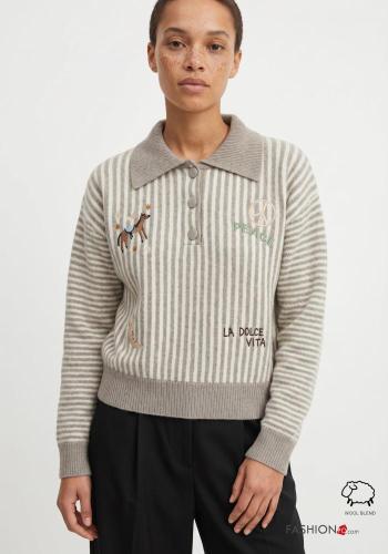 Strickpullover aus Wollmischung