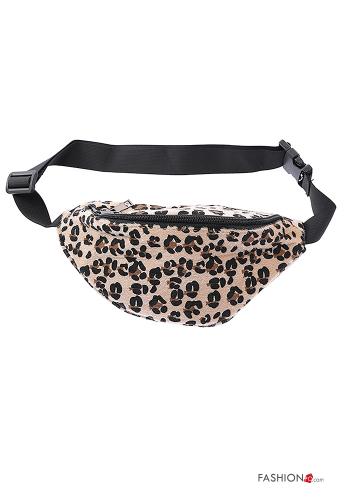 Tiermuster Gürtel mit Reißverschluss mit Gürteltasche