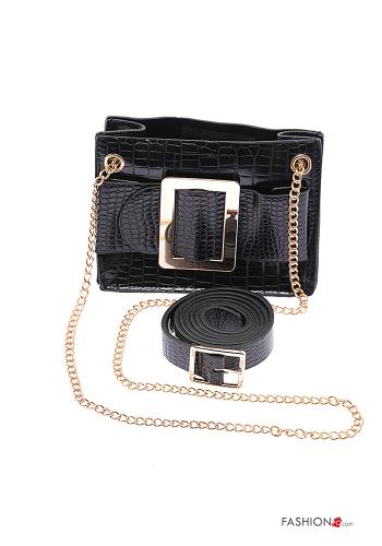 Ceinture Effet croco avec portefeuille avec chaîne - ph 1