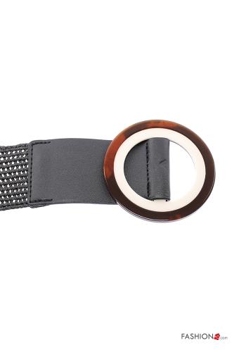 faux leather fishnet Belt