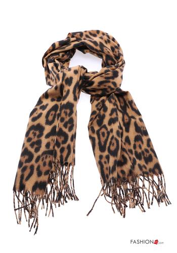 Sciarpa Fantasia animalier con frange - ph 1