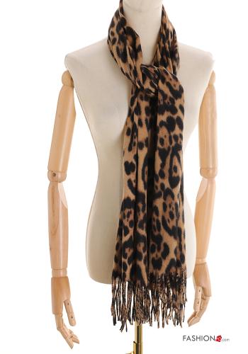 Sciarpa Fantasia animalier con frange - ph 4