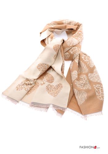 Écharpe motif coeur