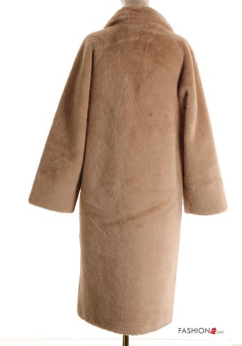 Chaqueta piel sintética doble botonadura manga larga con botones - ph 2
