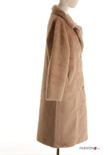 Chaqueta piel sintética doble botonadura manga larga con botones - ph 3