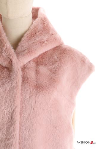 faux fur Gilet with hood - ph 4