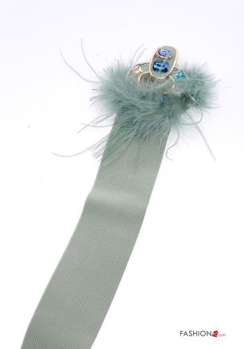 Ceinture avec élastique avec strass avec plumes - ph 2