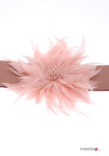 Cintura con elastico con piume