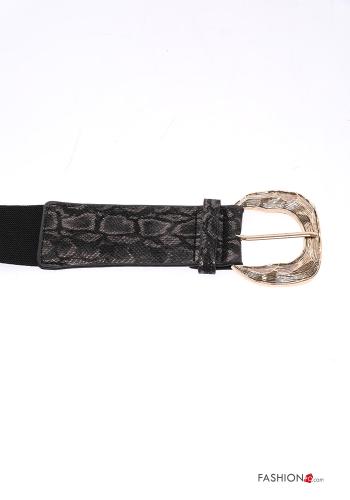 Ceinture avec boucle Imprimé animalier avec élastique
