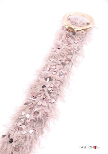 Gürtel mit Pailletten mit federn - ph 2