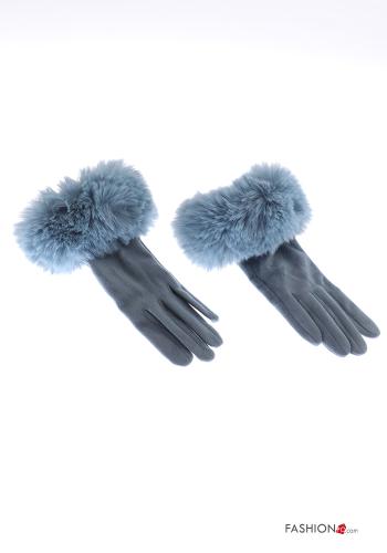 Suede faux fur Gloves - ph 1